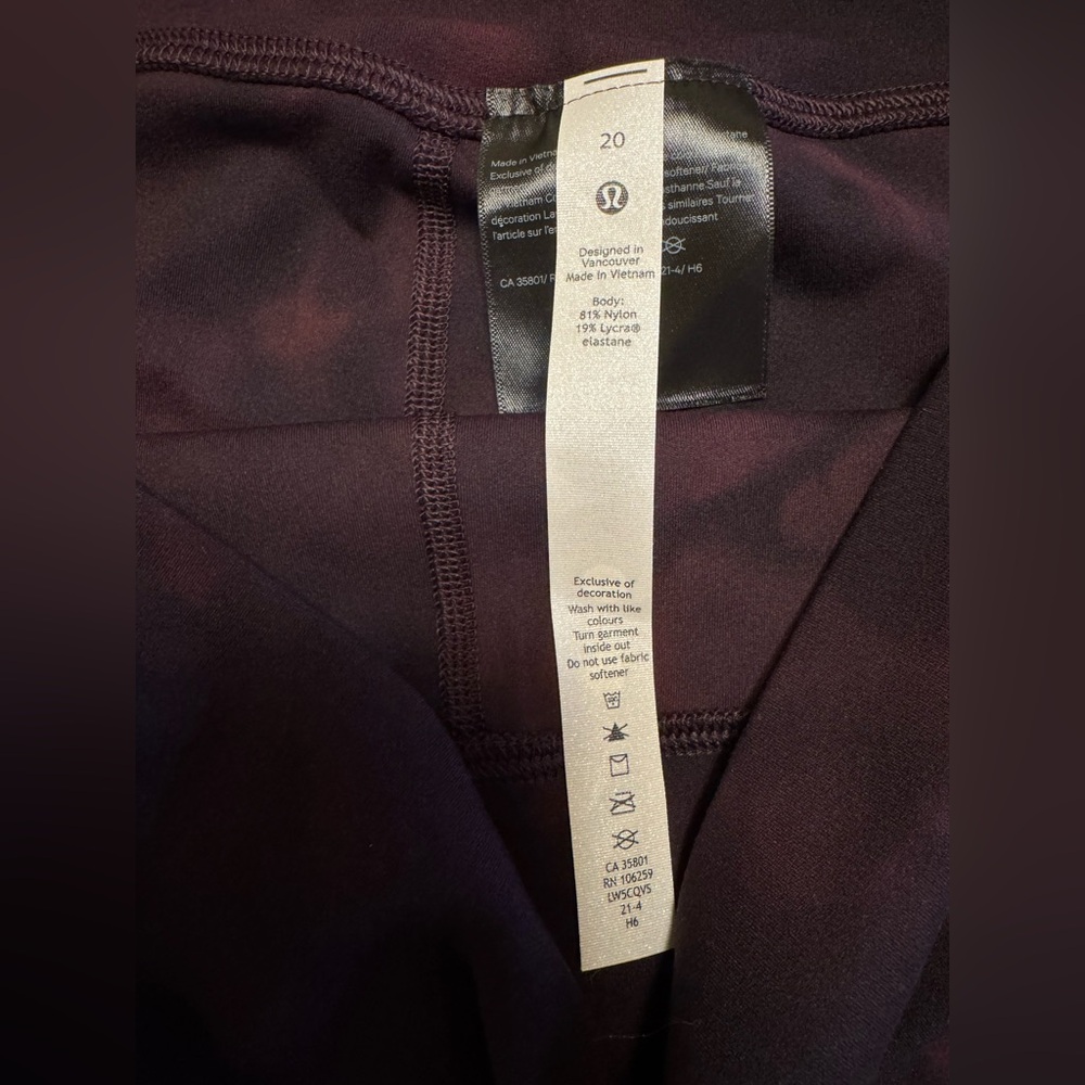 NWOT Lululemon Align Pant 25" *Diamond Dye Cassis Black - Picture 8 of 10